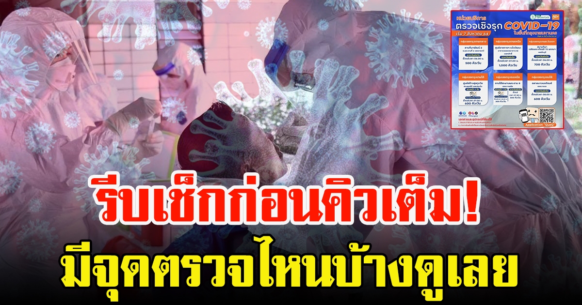 พิกัด 6 หน่วยหลัก ตรวจ CV-19 ฟรี