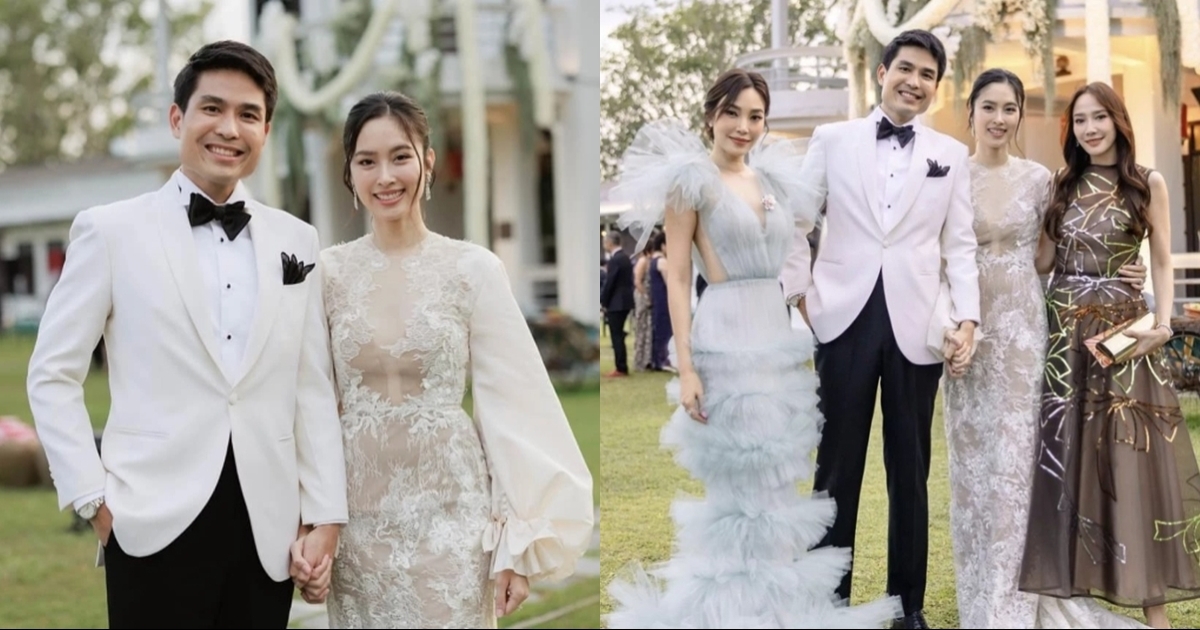 เปิดภาพล่าสุด อั้ม พัชราภา ใส่ชุดร่วมงานแต่งเพื่อนรัก ปอย ตรีชฎา-โอ๊ค